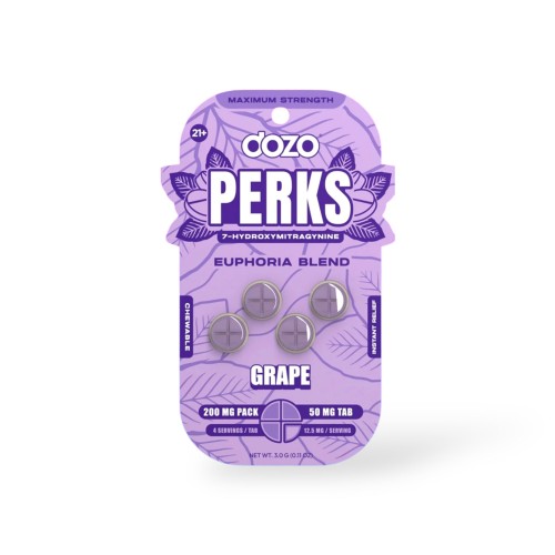DOZO PERKS 7-OH 4CT 50MG/200MG - EUPHORIA BLEND GRAPE