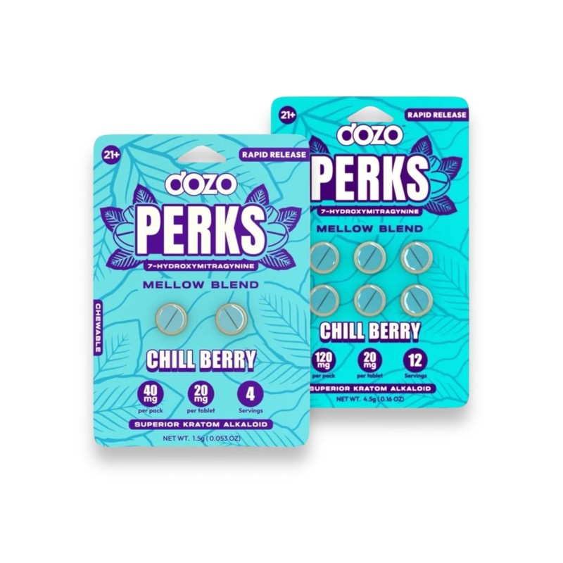 DOZO PERKS 7-OH 4CT 50MG/200MG - MELLOW BLEND CHILL BERRY