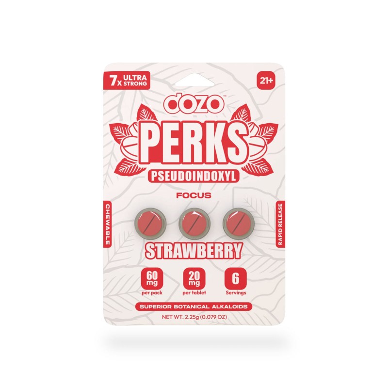 DOZO PERKS 7-OH WITH PSEUDO FOCUS 3PC/10PK - STRAWBERRY