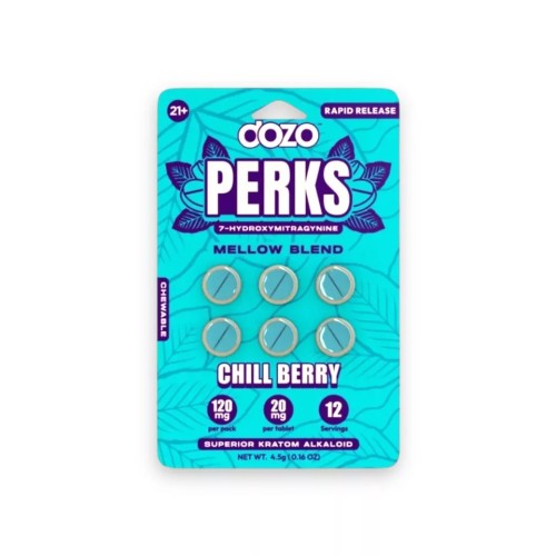 DOZO PERKS 7-HYDROXYMITRAGYNINE 6PC 120MG- CHILL BERRY