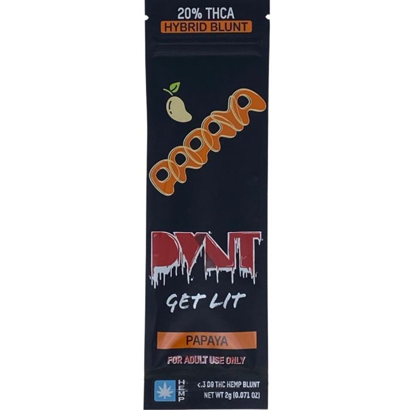 DVNT GET LIT 20% THCA BLUNT PAPAYA HYBRID