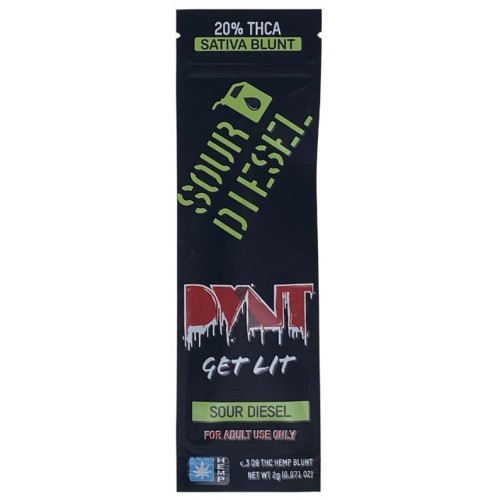 DVNT GET LIT 20% THCA BLUNT SOUR DIESEL SATIVA