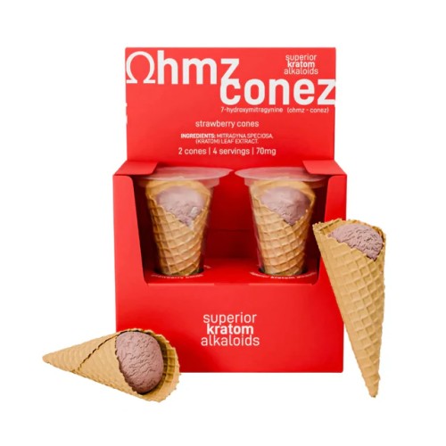 EAT OHMZ CONEZ 7 HYDROXY - STRAWBERRY 4 SERVINGS 70MG