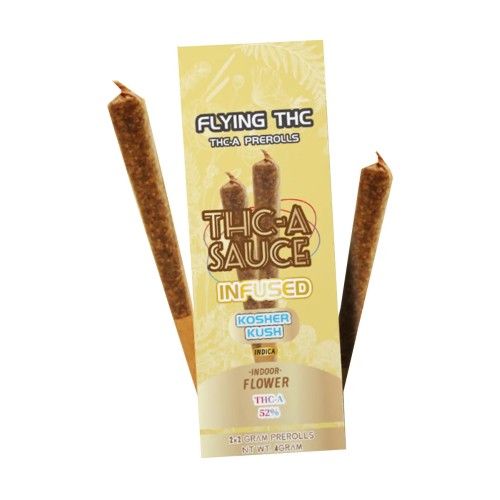 FLYING HORSE 10 PK THC-A SAUCE INFUSED PREROLLS - KOSHER KUSH (I)