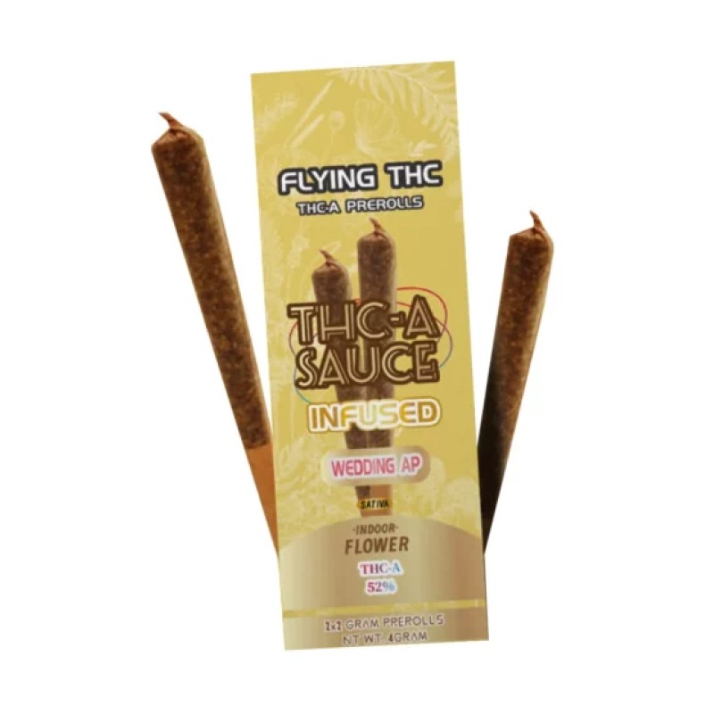 FLYING HORSE 10 PK THC-A SAUCE INFUSED PREROLLS - WEDDING AP (S)