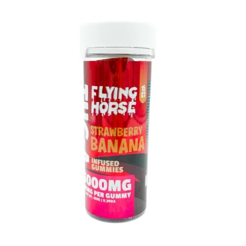 FLYING HORSE 15000MG THCA EXOTIC BLEND 15CT/JAR- STRAWBERRY BANANA