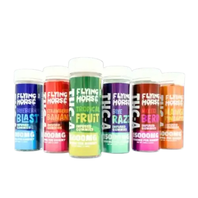 FLYING HORSE 15000MG THCA EXOTIC BLEND 15CT/JAR- TROPICAL FRUIT