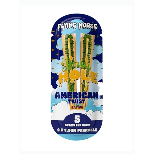 FLYING HORSE 2.5G HASH HOLE PREROLL - AMERICAN TWIST (S)