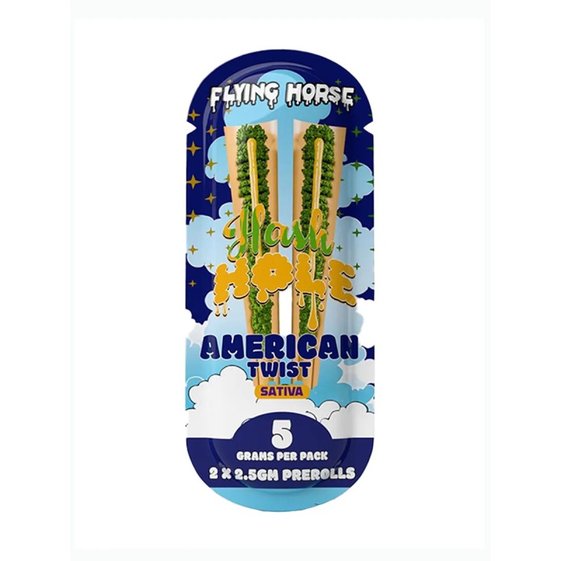 FLYING HORSE 2.5G HASH HOLE PREROLL - AMERICAN TWIST (S)