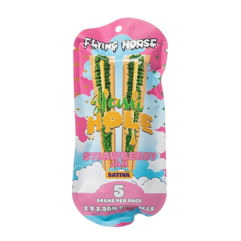 FLYING HORSE 2.5G HASH HOLE PREROLL - STRAWBERRY JAM (S)