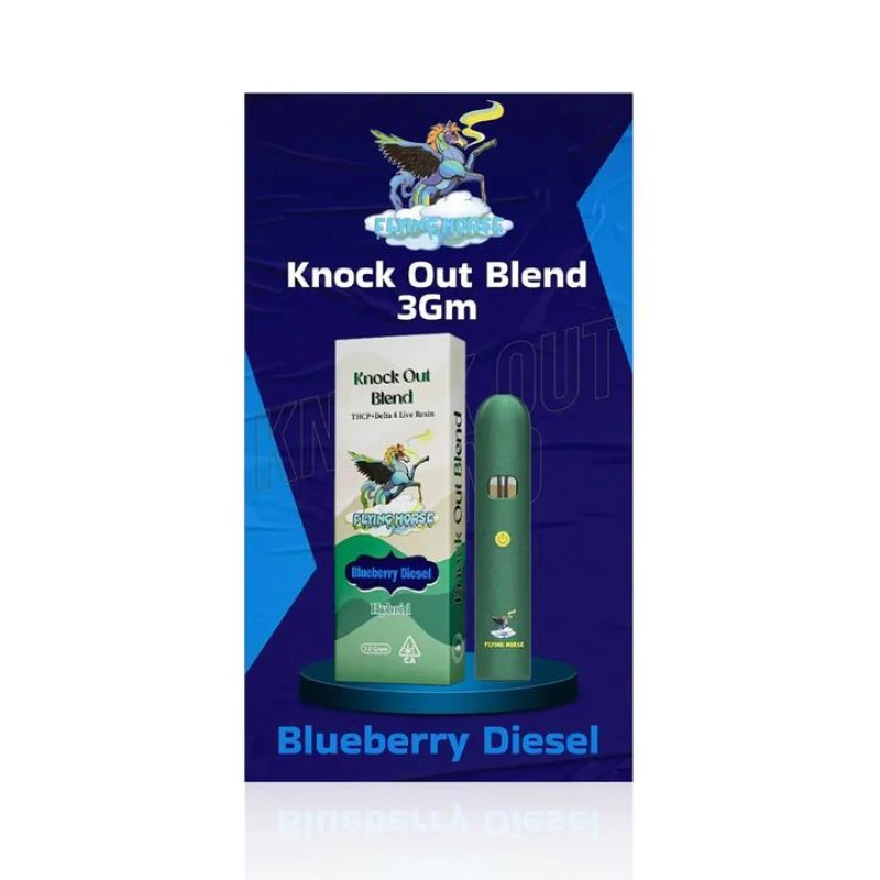 FLYING HORSE 3G KNOCK OUT BLEND DELTA BLEND 5PC- BLUEBERRY DIESEL (S)