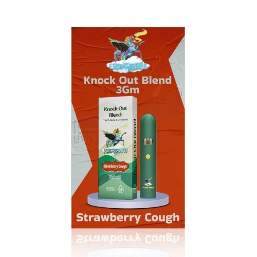 FLYING HORSE 3G KNOCK OUT BLEND DELTA BLEND 5PC- STRAWBERRY COUGH (S)