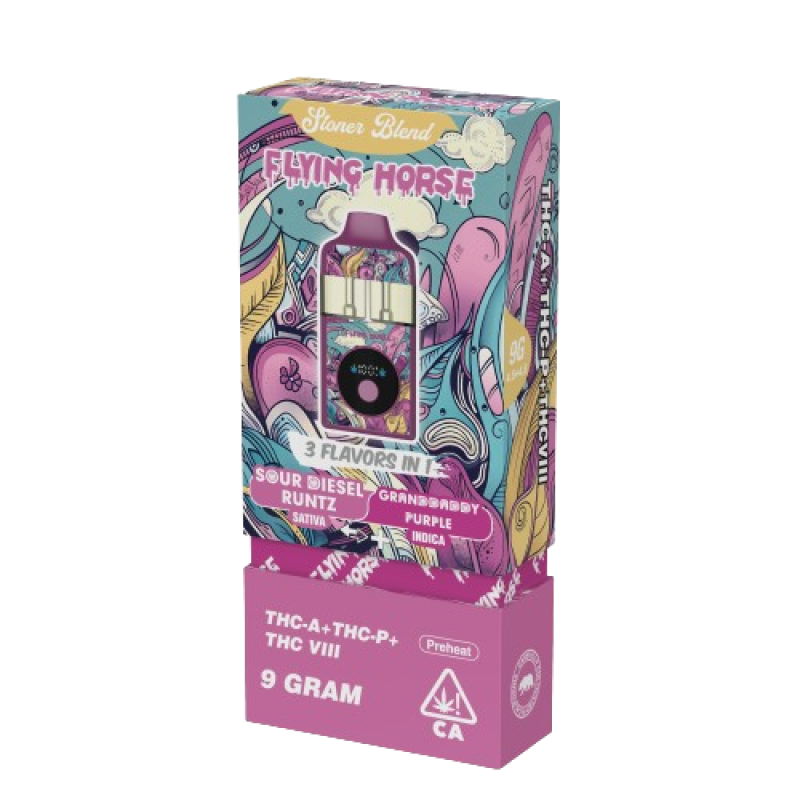 FLYING HORSE 9G 3IN1 STONER BLEND- SUGAR GAS RUSH/COTTON CANDY CRUSH
