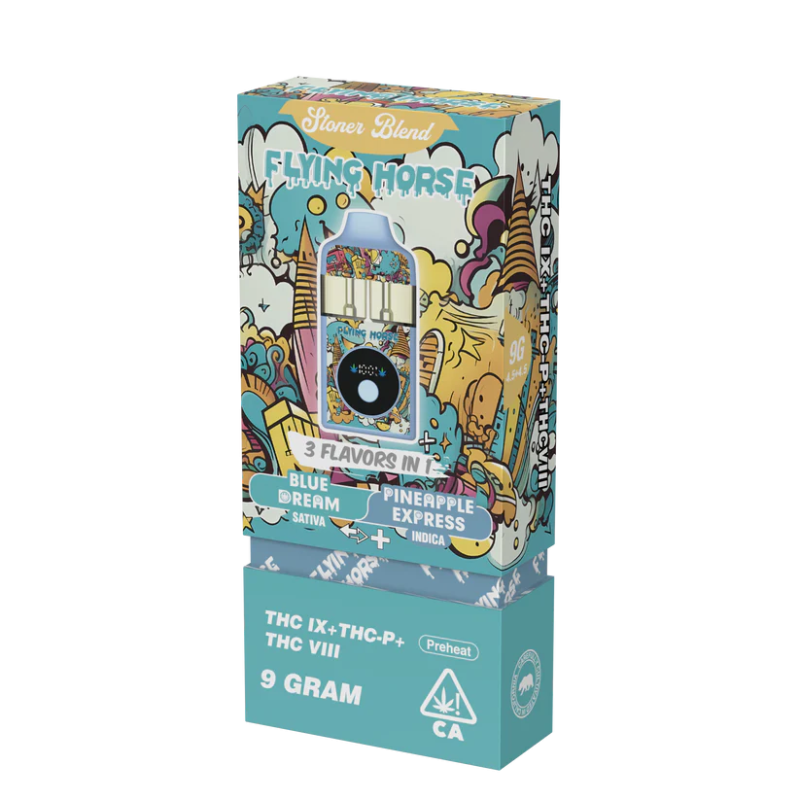 FLYING HORSE 9G 3IN1 STONER BLEND- ZKITTLEZ HAZE/BLUEBERRY BLISS OUT