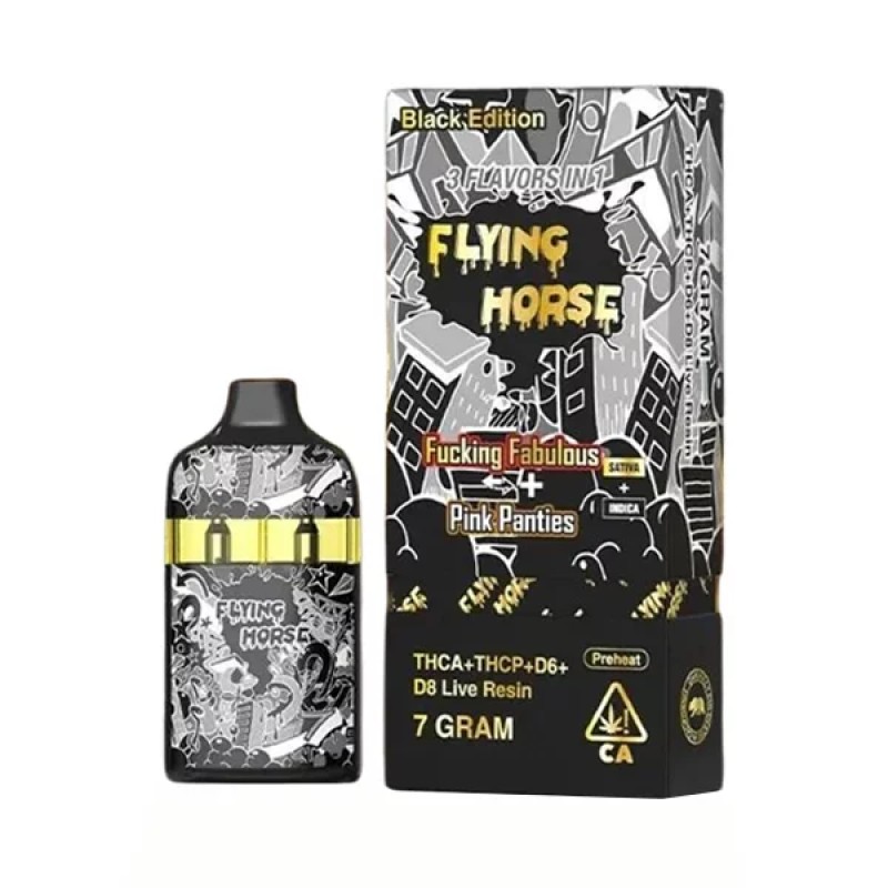 FLYING HORSE BLACK 7G STONER BLEND 3IN1 FUCKING FABULOUS+PINK PANTIES