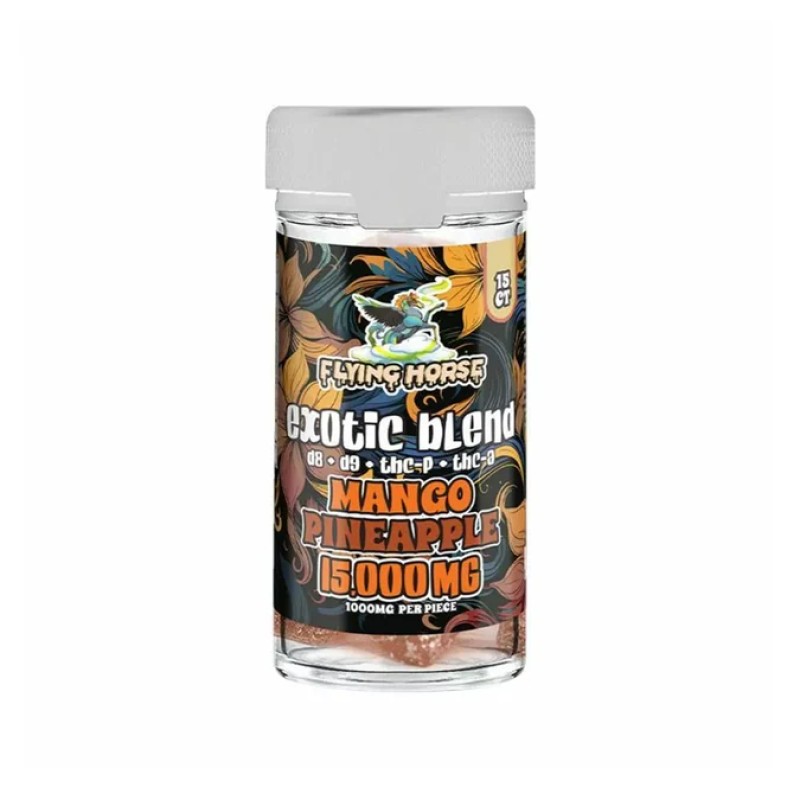 FLYING HORSE EXOTIC BLEND GUMMIES 15000MG- MANGO PINEAPPLE