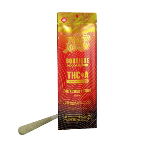 FLYING MONKEY BOUTIQUE THCA PREROLLS 2 PACK 4G - 24K KOSHER X TANGIE (H)