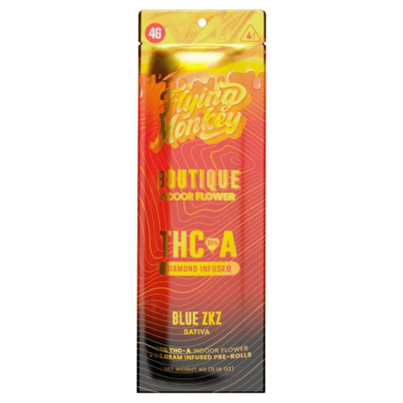 FLYING MONKEY BOUTIQUE THCA PREROLLS 2 PACK 4G - BLUE ZKZ (S)