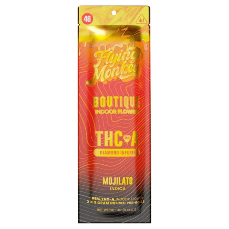 FLYING MONKEY BOUTIQUE THCA PREROLLS 2 PACK 4G - MOJILATO (I)