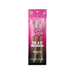FLYING MONKEY THCA PREROLLS 2 PACK 4G- GELATO 41 (I)