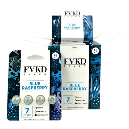 FVKD 7 HYDROXY 18MG 10PK/4PC- BLUE RASPBERRY