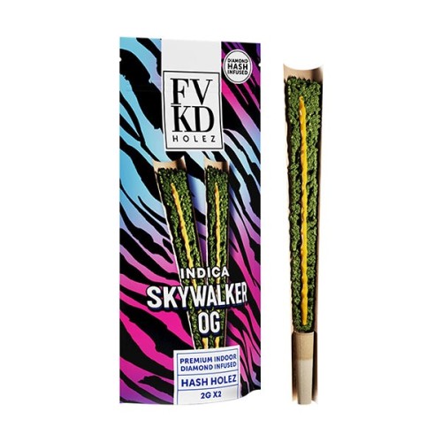 FVKD DIAMOND HASH HOLE PRE ROLLS- ALASKAN THUNDER FVKD (S)