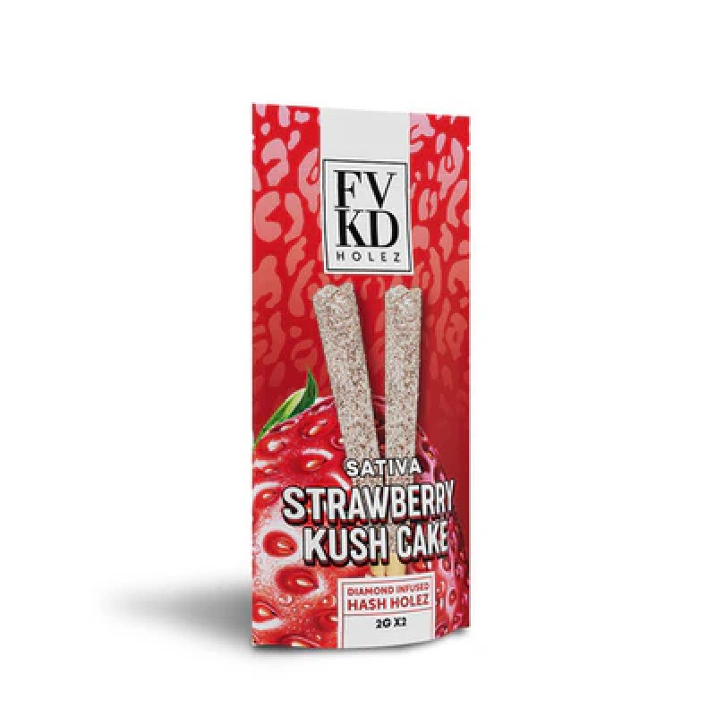 FVKD HOLES 2GX2 DIAMOND INFUSED PREROLLS -STRAWBERRY KUSH CAKE (S)