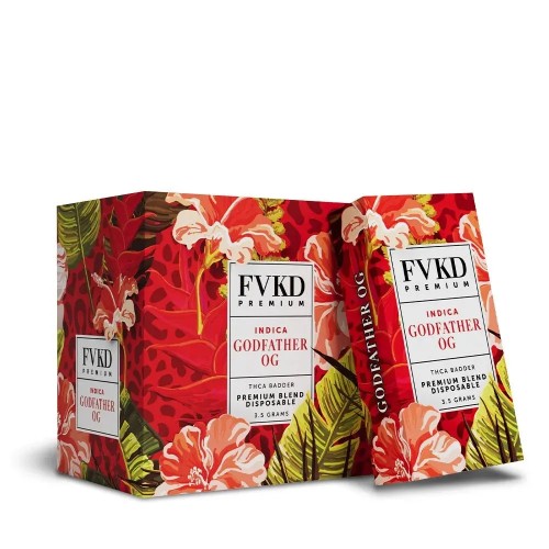 FVKD THCA 3.5G PREMIUM THCA BLEND DISPO- GODFATHER OG (I)