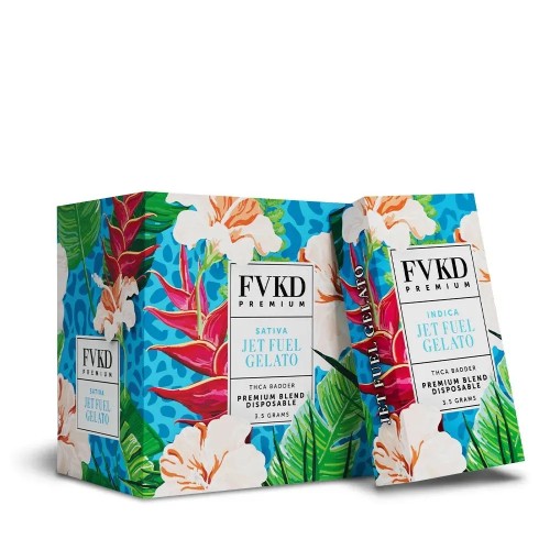 FVKD THCA 3.5G PREMIUM THCA BLEND DISPO- JET FUEL GELATO (S)