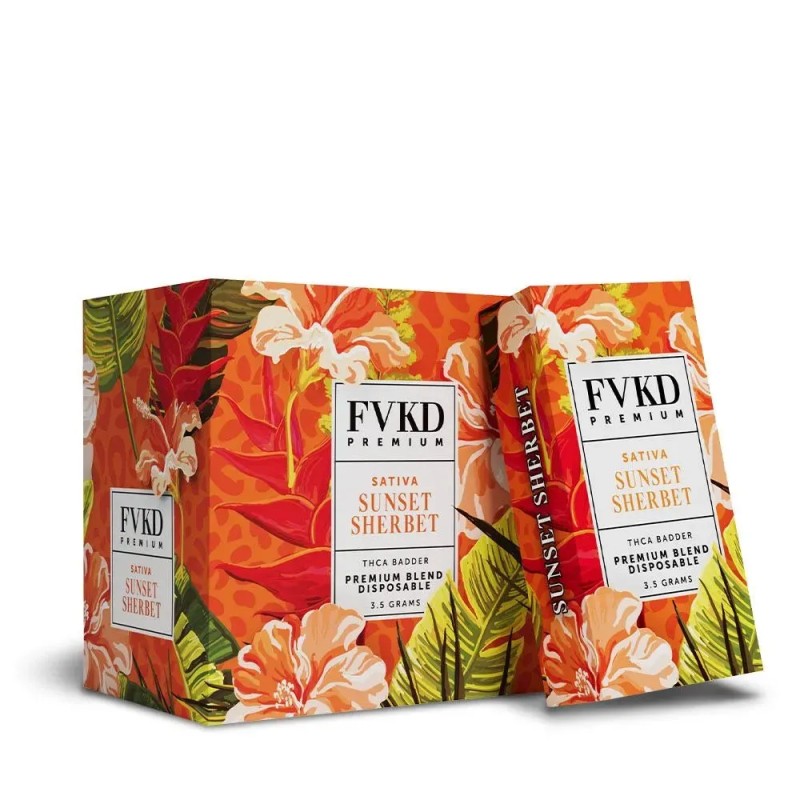 FVKD THCA 3.5G PREMIUM THCA BLEND DISPO- SUNSET SHERBET (S)