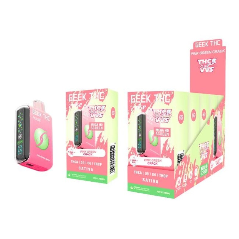 GEEK THC PULSE X 7.5G THC-A SUGAR - PINK GREEN CRACK (S)