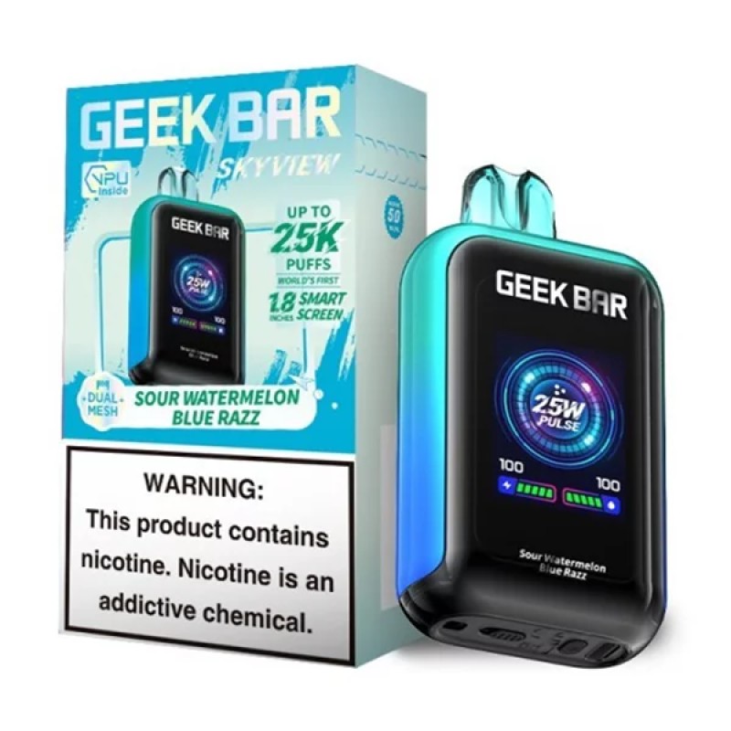 GEEKBAR SKY VIEW 25000- SOUR WATERMELON BLUE RAZZ