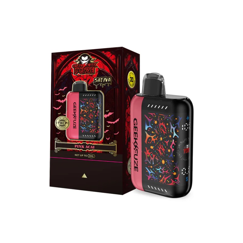 GEEKFUZE VAMPOR THC-P LIVE RESIN DIAMOND 5G DISPOSABLE PINK ACAI