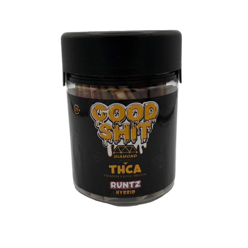 GOOD SHIT TOP SHELF PREMIUM EXOTIC INDOOR THCA PRE ROLLS- RUNTZ (H)