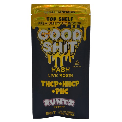 GOOD SHIT TOP SHELF PREMIUM EXOTIC INDOOR HASH LIVE ROSIN- RUNTZ (H)