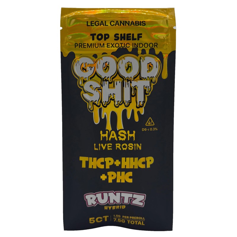 GOOD SHIT TOP SHELF PREMIUM EXOTIC INDOOR HASH LIVE ROSIN- RUNTZ (H)