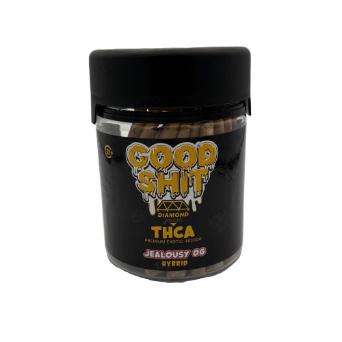 GOOD SHIT TOP SHELF PREMIUM EXOTIC INDOOR THCA PRE ROLLS- JEALOUSY OG (H)