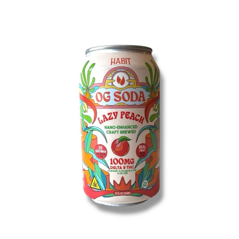 HABIT DRINK D9 THC SAVAGE SODA LAZY PEACH