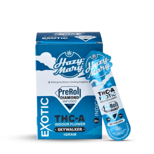 HAZY MARY 1G THCA DIAMOND INFUSED PREROLLS - SKYWALKER (I)