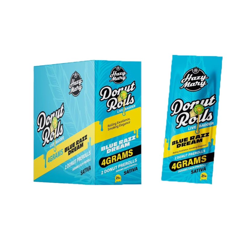 HAZY MARY 4G THCA DONUT ROLLS - BLUE RAZZ DREAM (S)