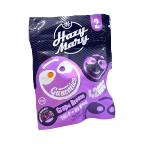 HAZY MARY THC-P+D9 420MG GUMMIES 2CT - GRAPE DREAM