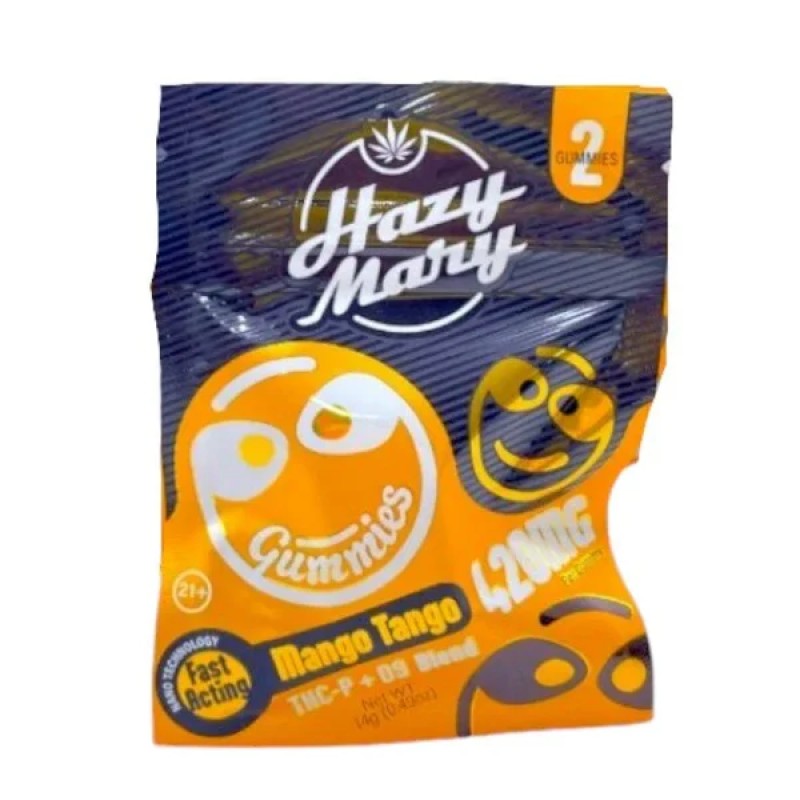 HAZY MARY THC-P+D9 420MG GUMMIES 2CT - MANGO TANGO