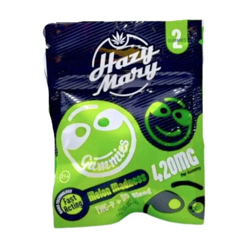 HAZY MARY THC-P+D9 420MG GUMMIES 2CT - MELON MADNESS