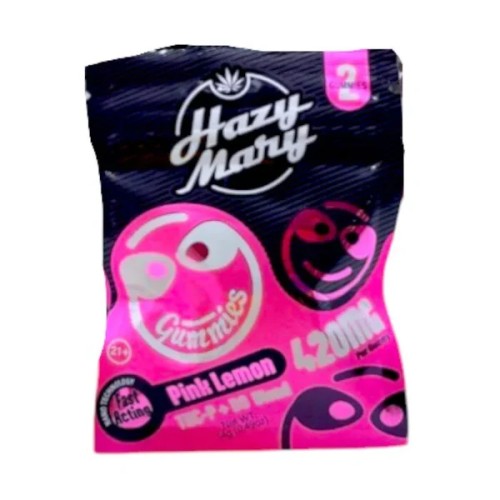 HAZY MARY THC-P+D9 420MG GUMMIES 2CT - PINK LEMON