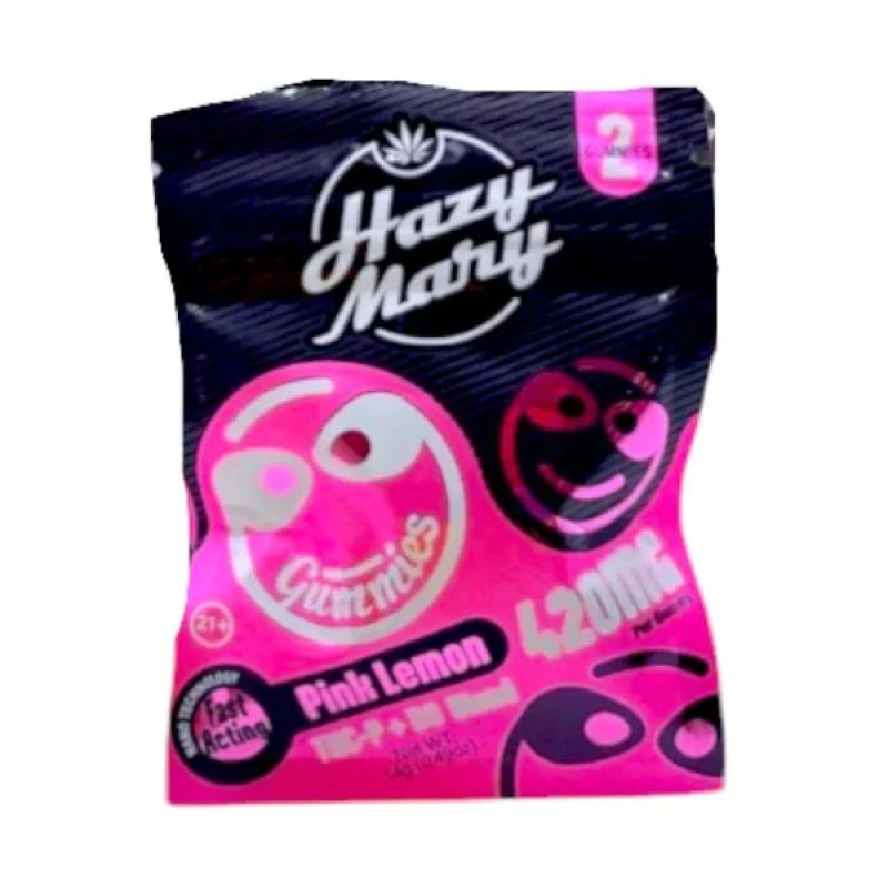 HAZY MARY THC-P+D9 420MG GUMMIES 2CT - PINK LEMON