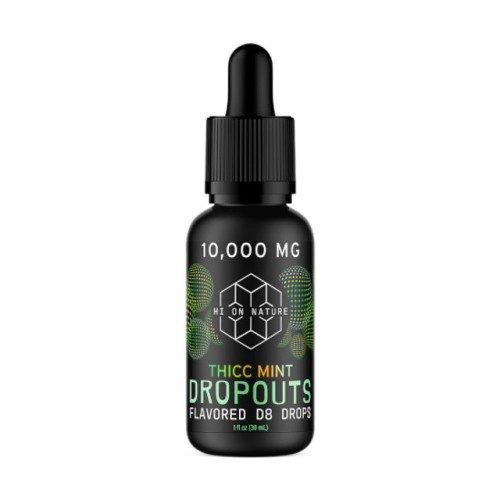 HI ON NATURE 10,000MG TINCTURE D8 DROPOUTS THICC MINT
