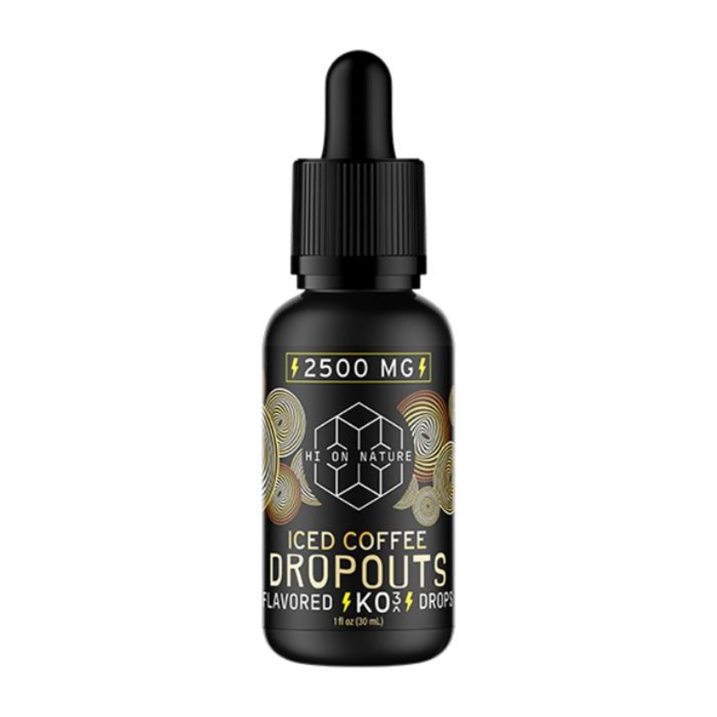 HI ON NATURE 2500MG TINCTURE D8 DROPOUTS- ICED COFFEE