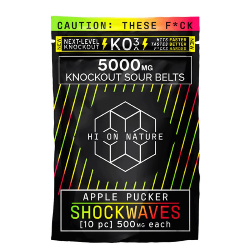 HI ON NATURE KO3 SHOCKWAVES 5000MG APPLE PUCKER