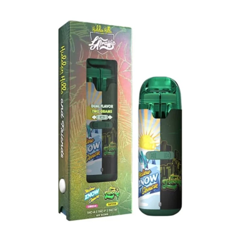 HIDDEN HILLS 2G DISPO 5CT COLLAB- YELLOW ZNOW CONES/GREEN ZLUSHIE