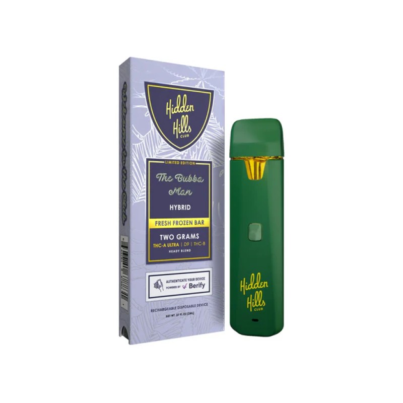 HIDDEN HILLS 2G DISPO PURPLE- THE BUBBA MAN (H)